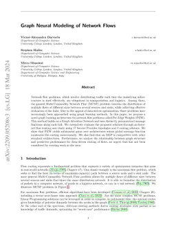 Graph Neural Modeling of Network Flows