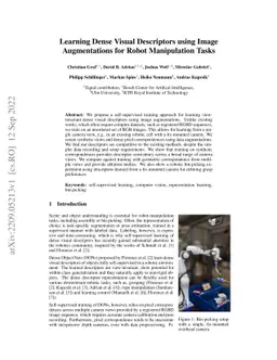 Learning Dense Visual Descriptors using Image Augmentations for Robot
  Manipulation Tasks