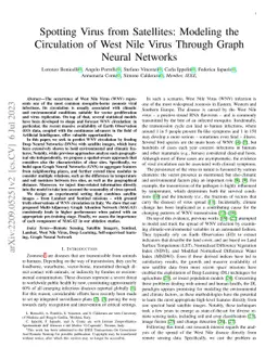 Spotting Virus from Satellites: Modeling the Circulation of West Nile
  Virus Through Graph Neural Networks