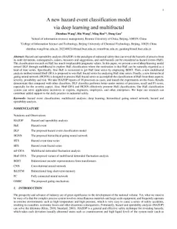 A new hazard event classification model via deep learning and
  multifractal
