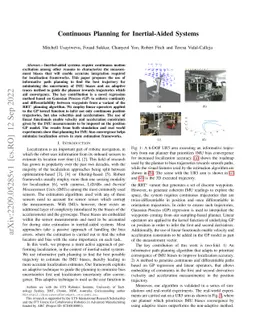 Continuous Planning for Inertial-Aided Systems