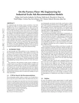 On the Factory Floor: ML Engineering for Industrial-Scale Ads
  Recommendation Models