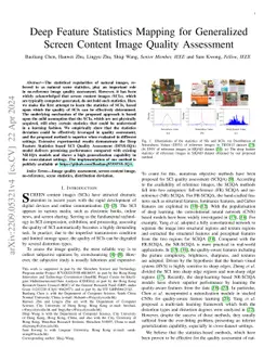 Deep Feature Statistics Mapping for Generalized Screen Content Image
  Quality Assessment