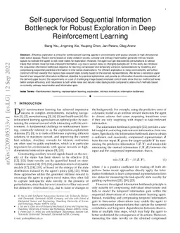Self-supervised Sequential Information Bottleneck for Robust Exploration
  in Deep Reinforcement Learning