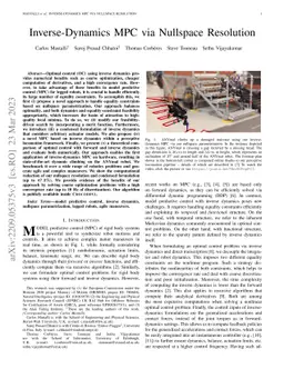 Inverse-Dynamics MPC via Nullspace Resolution