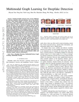 Multimodal Graph Learning for Deepfake Detection