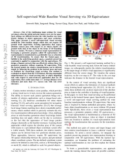 Self-supervised Wide Baseline Visual Servoing via 3D Equivariance
