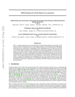 FP8 Formats for Deep Learning