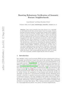 Boosting Robustness Verification of Semantic Feature Neighborhoods