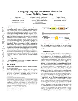 Leveraging Language Foundation Models for Human Mobility Forecasting