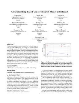 An Embedding-Based Grocery Search Model at Instacart