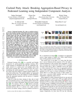 Cocktail Party Attack: Breaking Aggregation-Based Privacy in Federated
  Learning using Independent Component Analysis