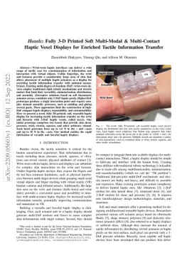 Hoxels: Fully 3-D Printed Soft Multi-Modal & Multi-Contact Haptic Voxel
  Displays for Enriched Tactile Information Transfer