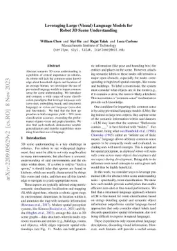 Leveraging Large (Visual) Language Models for Robot 3D Scene
  Understanding