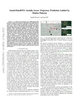 Social-PatteRNN: Socially-Aware Trajectory Prediction Guided by Motion
  Patterns