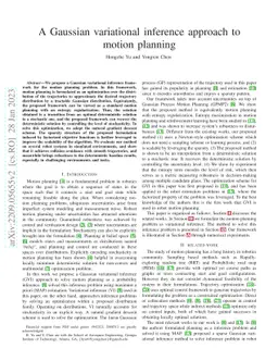 A Gaussian variational inference approach to motion planning