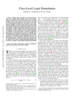 Class-Level Logit Perturbation