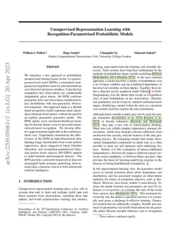 Unsupervised representation learning with recognition-parametrised
  probabilistic models