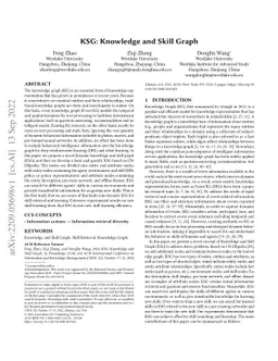 KSG: Knowledge and Skill Graph