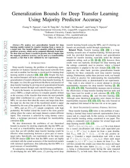 Generalization Bounds for Deep Transfer Learning Using Majority
  Predictor Accuracy