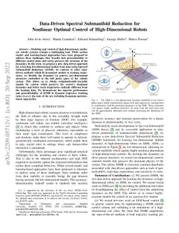 Data-Driven Spectral Submanifold Reduction for Nonlinear Optimal Control
  of High-Dimensional Robots