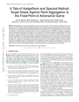 A Tale of HodgeRank and Spectral Method: Target Attack Against Rank
  Aggregation Is the Fixed Point of Adversarial Game