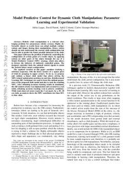 Model Predictive Control for Dynamic Cloth Manipulation: Parameter
  Learning and Experimental Validation