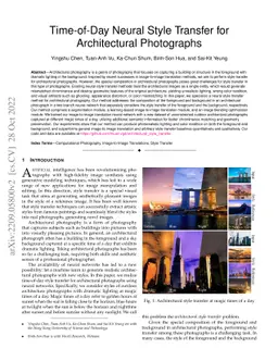 Time-of-Day Neural Style Transfer for Architectural Photographs