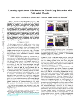 Learning Agent-Aware Affordances for Closed-Loop Interaction with
  Articulated Objects