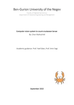 Computer vision system to count crustacean larvae