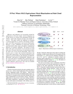 SVNet: Where SO(3) Equivariance Meets Binarization on Point Cloud
  Representation