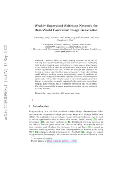 Weakly-Supervised Stitching Network for Real-World Panoramic Image
  Generation