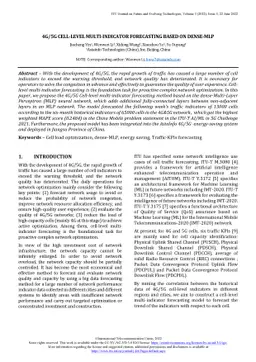 4G 5G Cell-level Multi-indicator Forecasting based on Dense-MLP