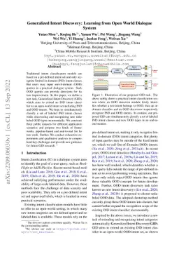 Generalized Intent Discovery: Learning from Open World Dialogue System
