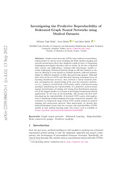 Investigating the Predictive Reproducibility of Federated Graph Neural
  Networks using Medical Datasets