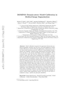 DOMINO: Domain-aware Model Calibration in Medical Image Segmentation