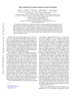 Deep Variational Free Energy Approach to Dense Hydrogen