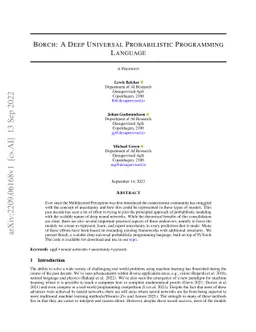 Borch: A Deep Universal Probabilistic Programming Language