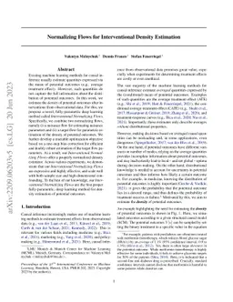Normalizing Flows for Interventional Density Estimation