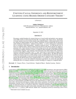 Unifying Causal Inference and Reinforcement Learning using Higher-Order
  Category Theory