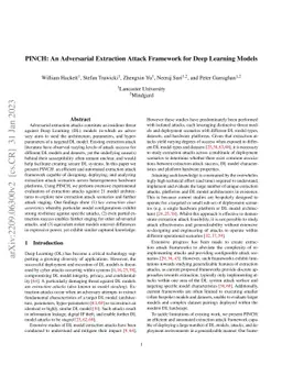 PINCH: An Adversarial Extraction Attack Framework for Deep Learning
  Models