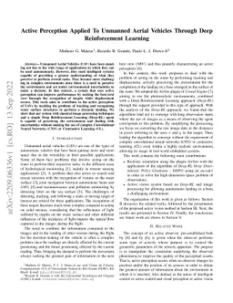 Active Perception Applied To Unmanned Aerial Vehicles Through Deep
  Reinforcement Learning