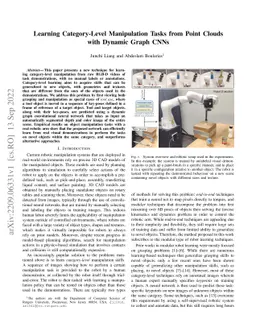 Learning Category-Level Manipulation Tasks from Point Clouds with
  Dynamic Graph CNNs