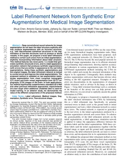 Label Refinement Network from Synthetic Error Augmentation for Medical
  Image Segmentation