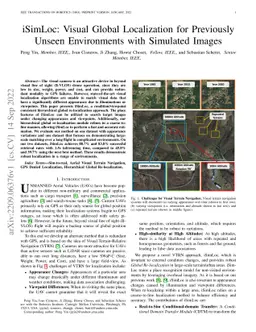 iSimLoc: Visual Global Localization for Previously Unseen Environments
  with Simulated Images