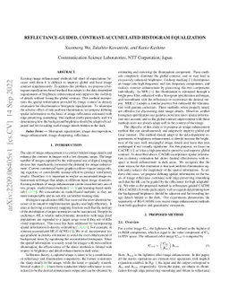 Reflectance-Guided, Contrast-Accumulated Histogram Equalization