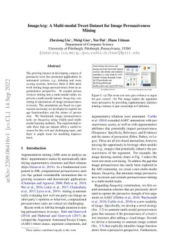 ImageArg: A Multi-modal Tweet Dataset for Image Persuasiveness Mining