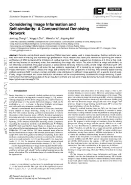 Considering Image Information and Self-similarity: A Compositional
  Denoising Network