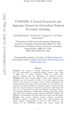 COMPASS: A Formal Framework and Aggregate Dataset for Generalized
  Surgical Procedure Modeling