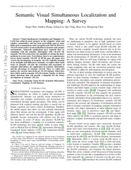 Semantic Visual Simultaneous Localization and Mapping: A Survey